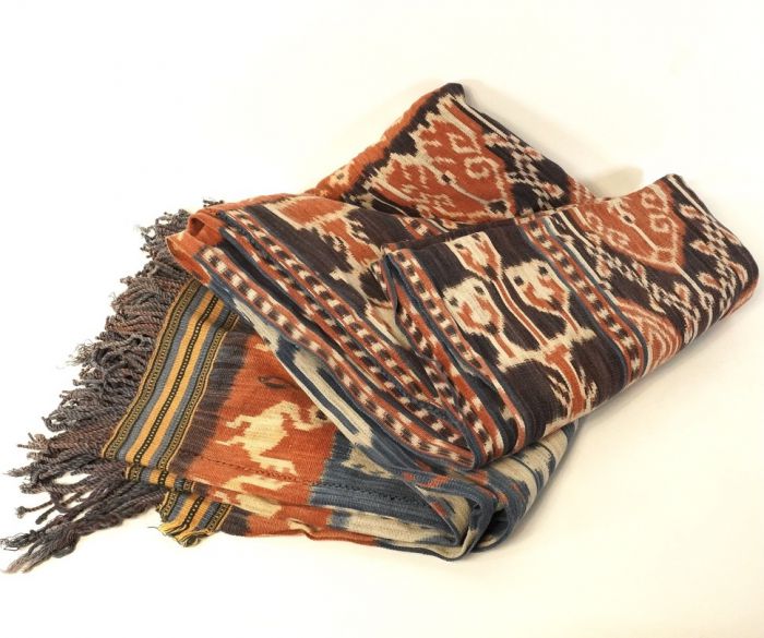 インドネシア イカット 民族手織物 トライバル 民族衣装 草木染め 幅