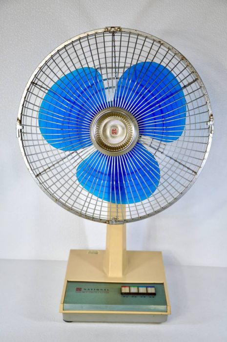 sold out! Showa Retro electric fan 1970s National National Double  Oscillation F30CB actual working complete working goods estate sale