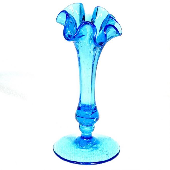 50％OFF！ 琉球ガラス ユリ花瓶 沖縄伝統工芸 幅8㎝ 高さ19