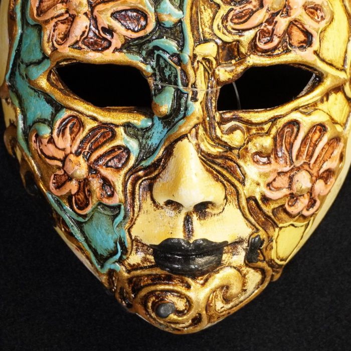 ベネチアンマスク 仮面 壁掛け 置物 インテリア 工芸品 美術品 A1366 ...