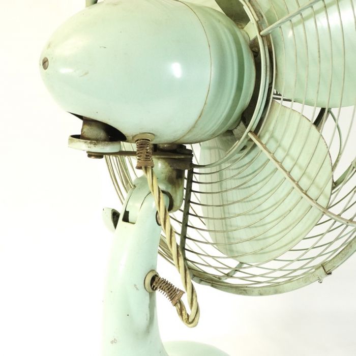 昭和ビンテージ 三菱扇風機 稼働品 1960S 三枚羽 モスグリーン 羽直径 