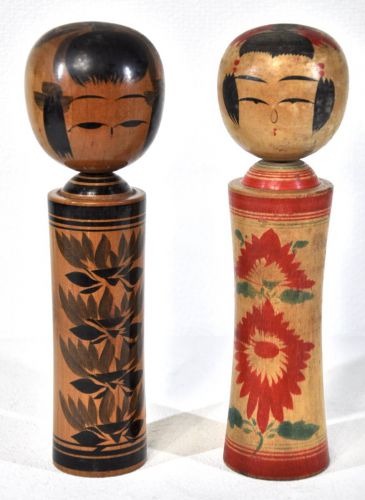 Traditional Crafts Creative Kokeshi Writer's Creative Kokeshi Association Excellence Award Work Yasuo's work and other 2-piece set estate sale! IKT