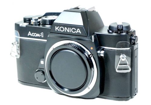 1976 Konica KONICA ACOM-1 film camera SLR body only Superb beauty product Operation confirmed Estate sale KTU with box