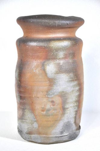 Sold out! Bizen ware Katsuyo Takami artificial flower vase "Hanare" with original box Vase with good atmosphere Estate sale from collector's collection KJK