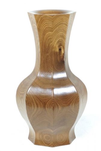 Sold out! Showa vintage precious wood North Sea vase Vase made of precious wood pagoda We will have an estate sale! MHF