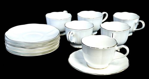 50% off! Showa Vintage Takasago Industry Co., Ltd. Cup & Saucer 6 customer set There is a tasteful vintage unique texture! INI