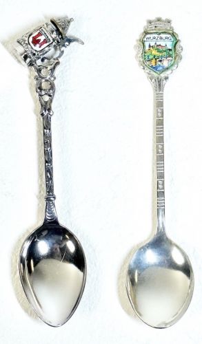 Sold Out! Silver Collector Spoon 800REU Silver Werzburg Germany Silver Plated Spoon Estate Sale ANS