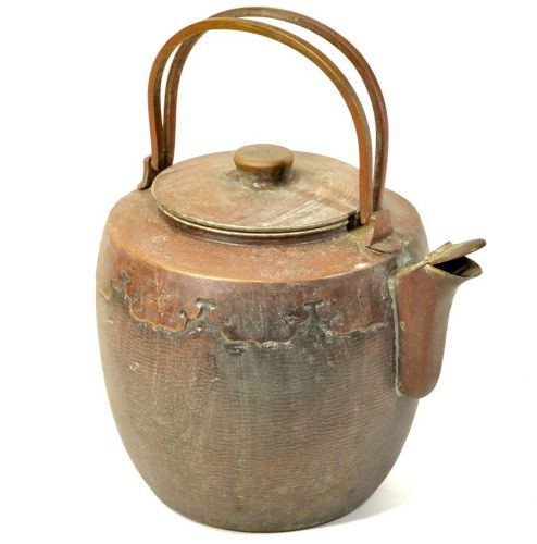 Jidaimono Kinseido copper kettle teapot medicine can Width 19cm Depth 15cm Height 23cm Shabby-chic antique taste! MYK