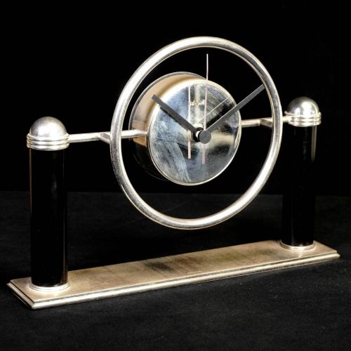 Vintage France Christofle Christofle silver desk clock table clock width 26.5cm height 18.5cm active duty goods luxury, elegance drifting gem TSM