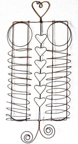 Sold out! Vintage wire wall deco Heart-shaped Overseas taste antique Fashionable as a decoration or display!