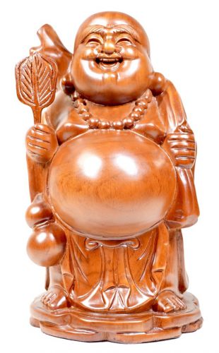 Sold out special price! Period item Itto-sculpture Hotei statue Finely carved Seven Lucky Gods Expressive lucky charm! 25 cm tall! Collector's item! Estate Sale KNA