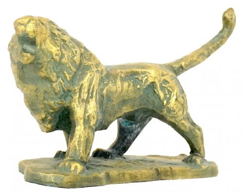 30% OFF! Seibo Kitamura "Lion" Bronze Sculpture Object Paperweight Paperweight Width 17cm Weight 1150g A masterpiece created by famous sculptor Seibo Kitamura HKT