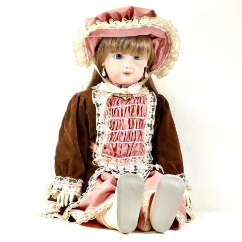 British Bisque Doll Western Doll Sheer elegance Studio Tate Jumeau Reproduction Bebedor Paper Weight Eye Height 77 cm ATN