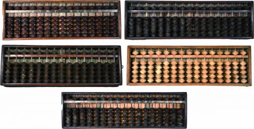 Sold out! Period items Meiji period to early Showa period Five-ball abacus Wholesaler's abacus With endorsement Estate sale with 5 taste antiques! IKT