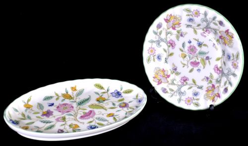 sold out British Vintage made in England MINTON minton kiln Haddon Hall series bone china plate 2 piece set diameter 21.5.16.AYS