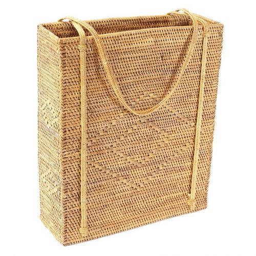 50% OFF Vintage Made in Indonesia Bali Traditional Craft Ata Basketwork Ata Bag Handbag Width 25cm Height 50cm Hand Woven Gem ATN