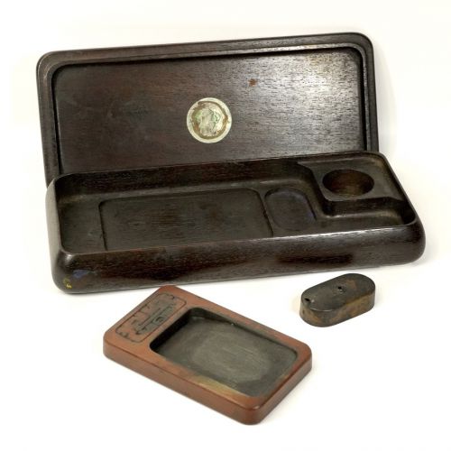 Chinese Antiques Chinese Antiques Calligraphy Tools Inkstone, Jug, Karagi Inkstone Box Width 10cm Depth 23cm Small size MYK for easy carrying