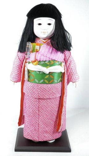 売り切り!　昭和ビンテージ　市松人形　 絞り着物　高さ45cm　アンティーク　レトロ　エステートセールいたします！　UHK