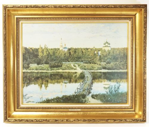 Isaac Levitan "Quiet Monastery" Original Painting: 1890 No. 12 Size Reproduction Masterpiece Levitan's masterpiece ATN depicting many beautiful Russian landscape paintings