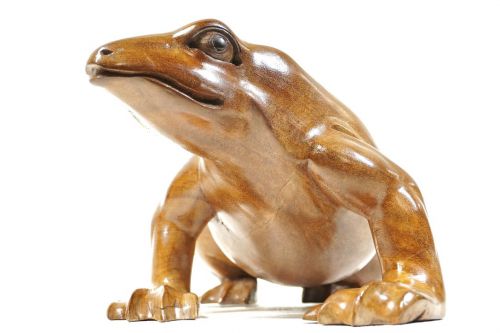 50% off! Vintage one-sword carving frog statue object diameter 27cm depth 20cm A wonderful gem of real reproduction, expression and modeling! KNA
