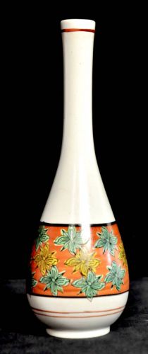 Special sale price! Showa vintage Kutani ware Gaku Yozo Tsuru neck vase Vase Estate sale IKT