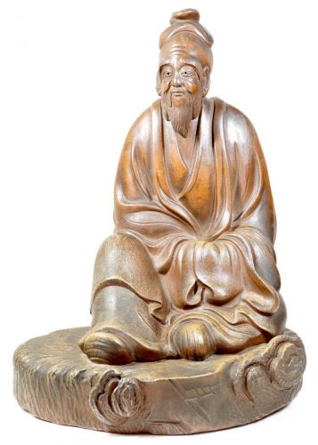 Sold out! Chinese antiques Chinese antiques Chinese antiques Ceramics Statue thought to be Laozi Diameter 31cm It has a deep luster that can only be found in antiques. KNA