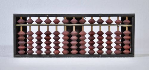 Special sale price! Period Meiji period pentagram abacus small desktop abacus estate sale! KKK