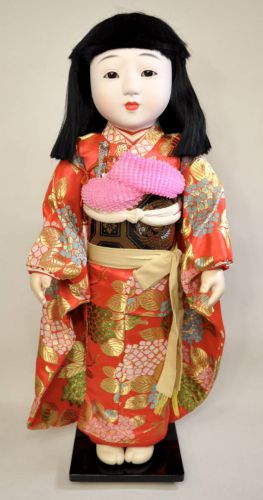 Sellout special price! Showa vintage checkered doll Height 70cm Estate sale! FHTMore