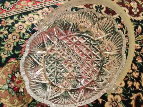 Sold out! Crystal cut glass Nut plate Crystal Easy to use size!