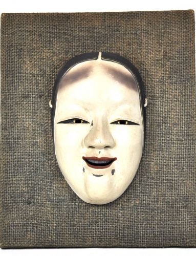 Sold out special price! Jidaimono Early Showa period Noh mask wall hanging decoration stand Taste Japanese antique estate sale IKT