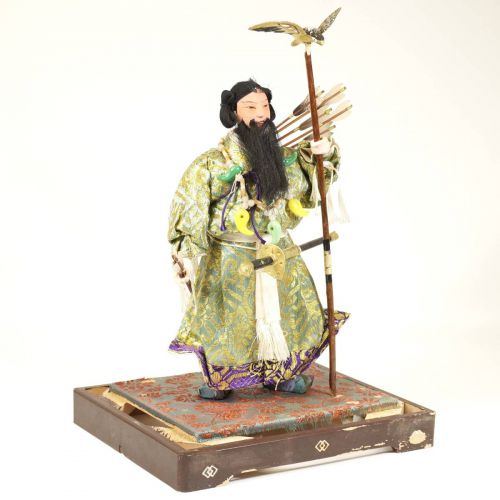 Sold out! Showa Vintage May Doll Emperor Jinbe Hirakazari Warrior Doll Width 20cm Height 29cm