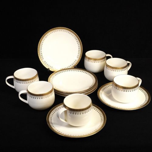 Showa Retro SEYEI FINE CHINA Cup & Saucer 6 customer set made by Seto Seei Pottery Gorgeous set with gold edging! IFSMore