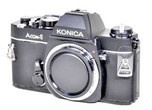 売り切り!　1976年　コニカ　KONICA ACOM-1 フィルムカメラ 一眼レフ　本体のみ 極上美品　動作確認済　箱付　エステートセール KTU