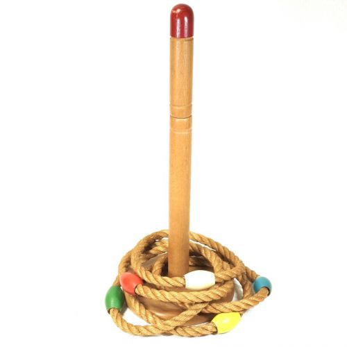 Showa Retro Quoits Set A nostalgic toy that reminds me of my childhood. The taste of wood is wonderful. Old folk implements Height 44 cm There are cracks in the connection (usable) ATN