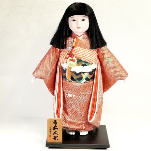 30% OFF! Showa Vintage Ichimatsu Doll Girl in a squeezed kimono Writer's item Height 55cm Estate Sale ATN