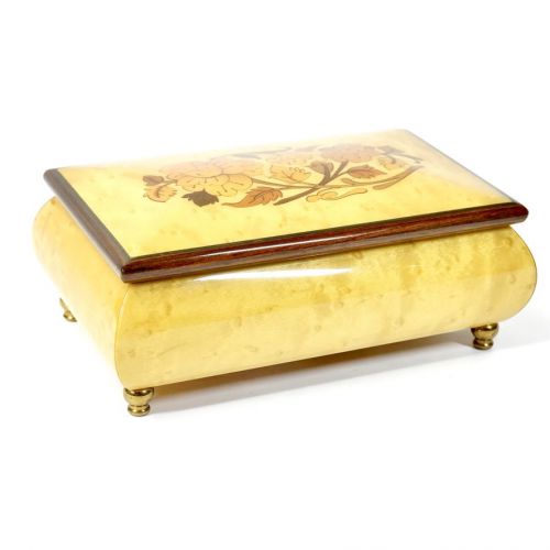 30% off! Italian wooden inlay work jewelry box width 27 cm. There is a problem with the music box ATN