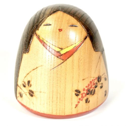 Historical Kokeshi doll by Toa Sekiguchi Traditional craft Prime Minister's Award winning artist Width 6 cm Palm-sized cute item Estate sale SST