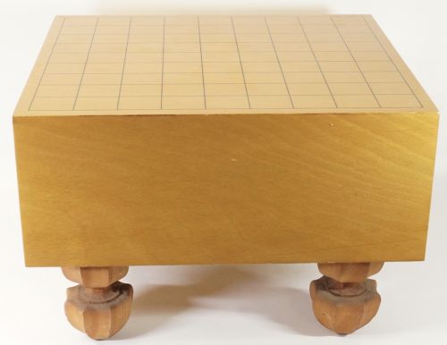 Showa vintage Shogi board with legs Thickness 4.9 inch Single board Itame Shizuko foot Authentic Shogi board Probably made of Hiba Height 26 cm Superb condition product KEK