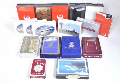 Sold out! Rare! 17 sets of unused playing cards! ! Many unopened items from airlines and hotels around the world! Estate Sale KJK