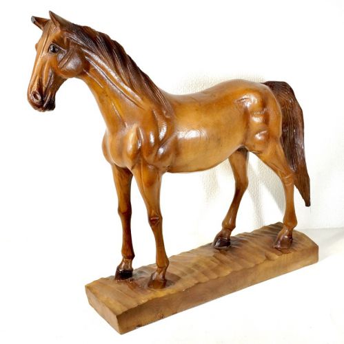 Sold out! Vintage Itto Sculpture Statue Object Diameter 48cm Height 46cm Masterpiece! A masterpiece made by engraving a single plate with a thickness of 11 cm! Missing tip of right ear KNA