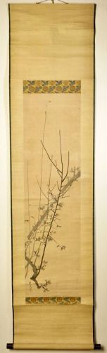 Mid-Edo period, Matsumura Gekkei (Goshun), plum, hanging scroll, handwriting on paper, co-box, authenticity details are unknown, but it is a collection of a venerable old family SHM