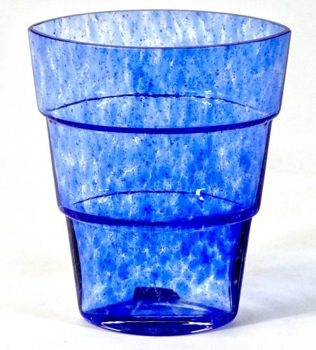 北欧ビンテージ スウェーデン KOSTA BODA コスタボダ 花瓶 デザインブルーガラス ハンドメイドフラワーベース 高さ14㎝ マーブル調 TSM