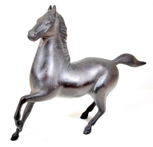 50% off! Vintage Horse Statue Iron Object Figurine Diameter 29cm A gem with a sense of dynamism, a profound feeling, and a taste! Collector's item! KNA
