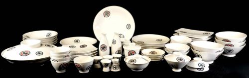 Japanese antique oriental pottery Toyotoki Asuka series Precious luxury full set that can be used for various dishes and uses Estate sale SHM