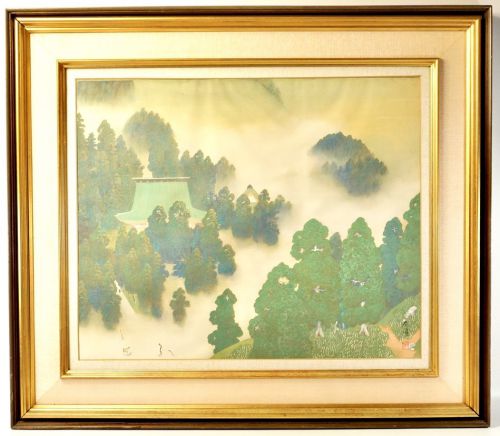 Taisho-Showa Period Shunto Urashima Shinsaku Japanese Painting/Landscape Painting No. 20 Size Painting Art Framed Product Width 94cm Height 82cm Collection from a Historic Old House MYK