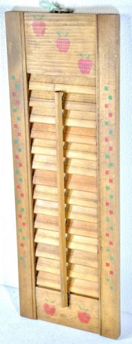 Sold Out! Vintage Tall Paint Mini Wood Blinds Made in USA Wall Deco, Small Window Blinds Width 18cm x Height 51cm FAB
