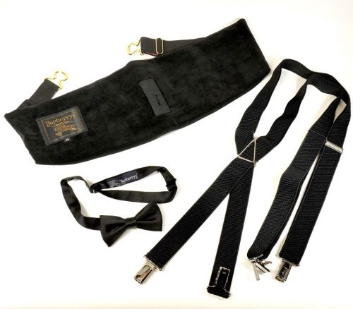 Formal tuxedo item 3-piece set Burberry Burberry cummerbund bow tie set KIND WEAR suspenders IJS