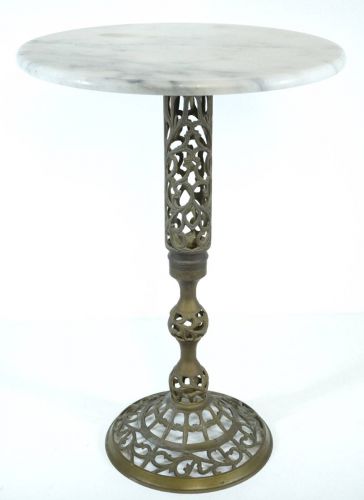 Sold Out! Vintage 1980s Brass and Marble Flower Stand "Shabby Chic Flower Stand" is wonderful! Estate Sale NMM