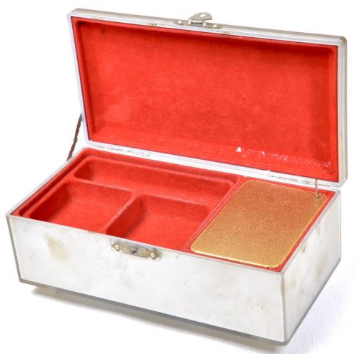 50% off! Showa Retro Lady mate jewelry box with music box "forbidden play" music box screw missing but operation confirmed MSK