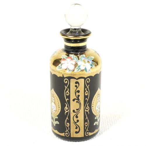 50% off! Vintage Large Perfume Bottle, Perfume Bottle, Flower Pattern, Flavorful Small Bottle, Diameter 5cm Height 13cm Estate Sale ATN